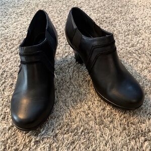 Black Leather Ankle Boots